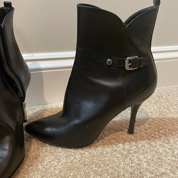 Longchamp Black Leather Booties Sz 8 (Retail $785) - Picture 4 of 12
